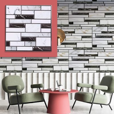 Vinilos de pared 3D imitiación mármol (10 unidades) | MARBLEBLOCKS