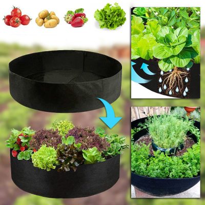 Cama de jardín elevada de tela - 90 x 30 cm, fieltro transpirable | PLANTIE
